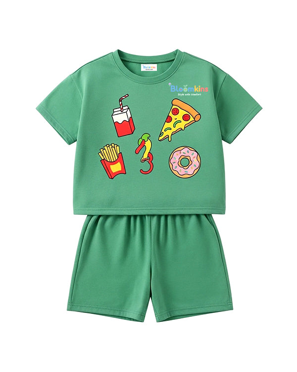 Green t-shirt & trouser